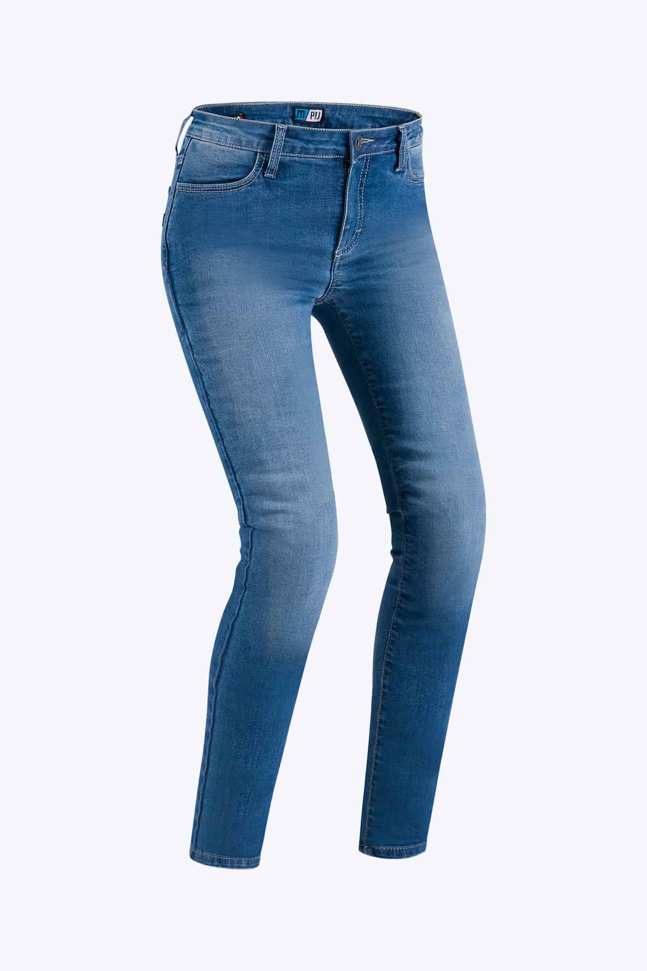 Motocyklové jeansy PMJ SKINNY - modré / dámské