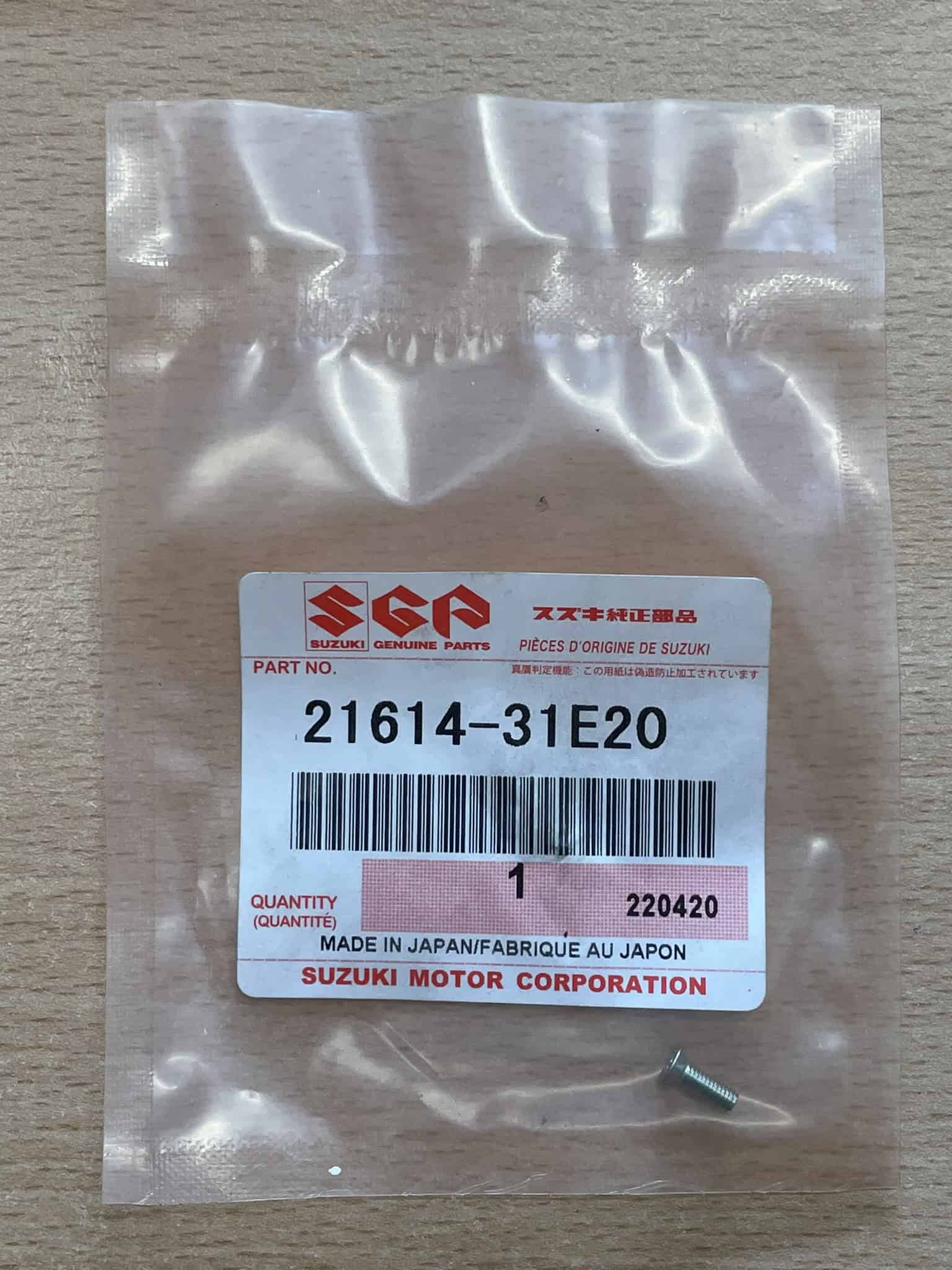 SUZUKI-šroub zajišťovací 21614-31E20